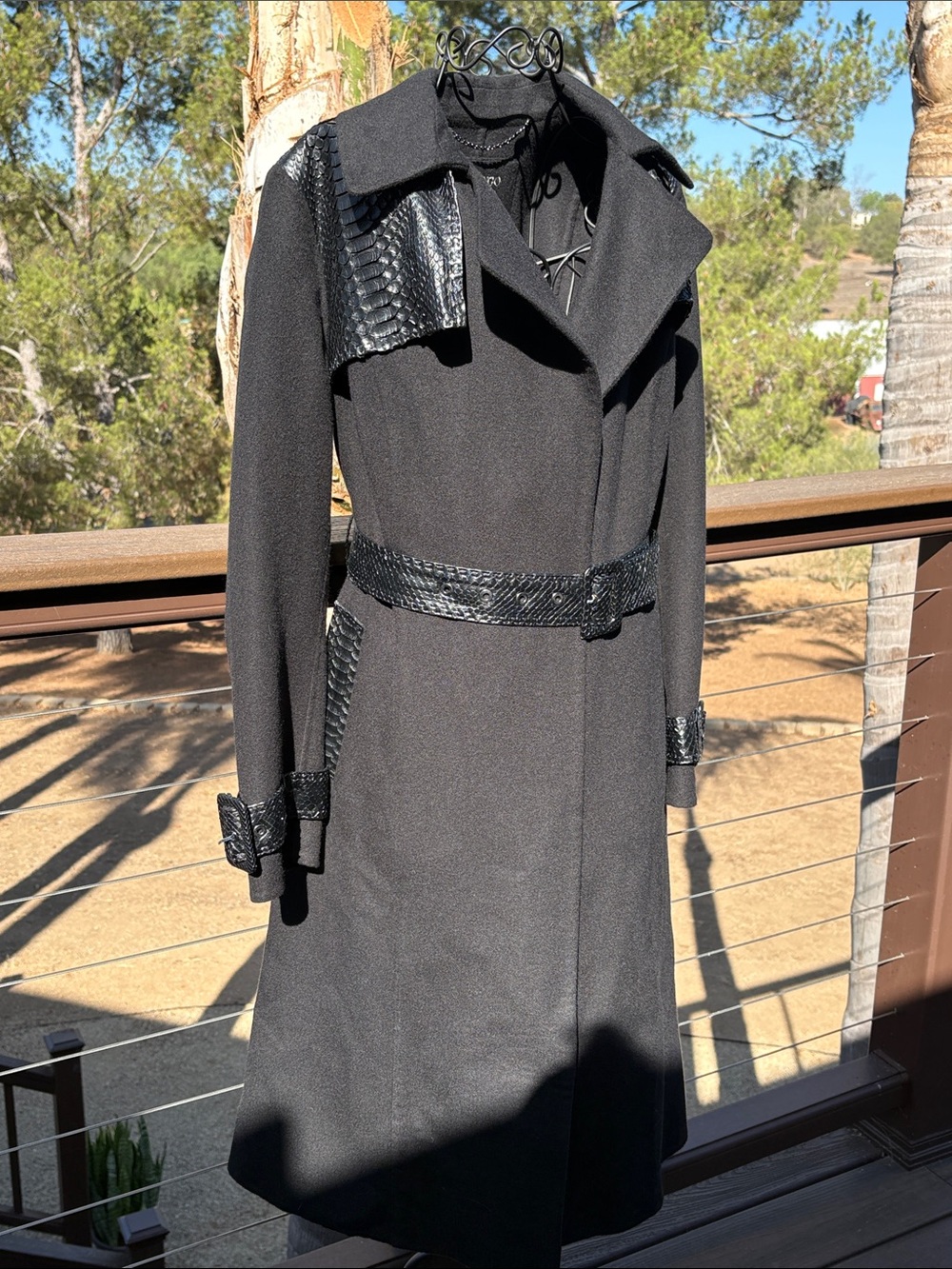 Old gringo HANDMADE python/wool/cashmere coat